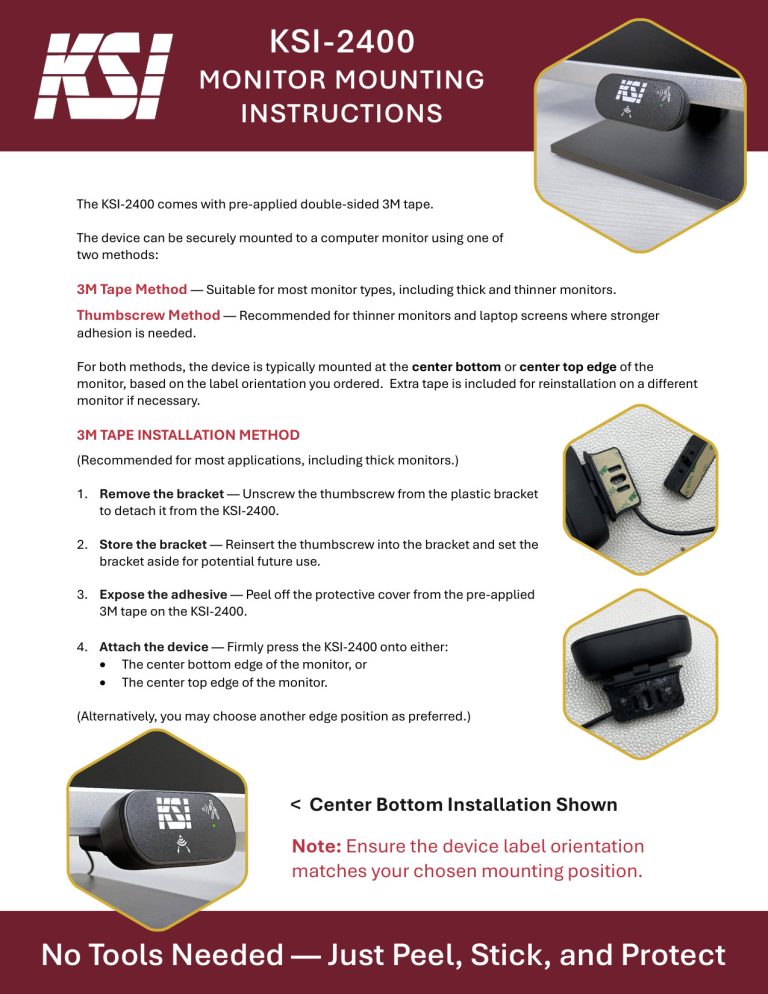 KSI-2400 Mounting Instructions